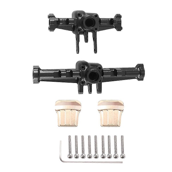 2 stk Metall Fremre Og Bakre Akselhus Med Messing Akseldeksel For Trx4m 1/18 Rc Crawler Bil Oppgradering