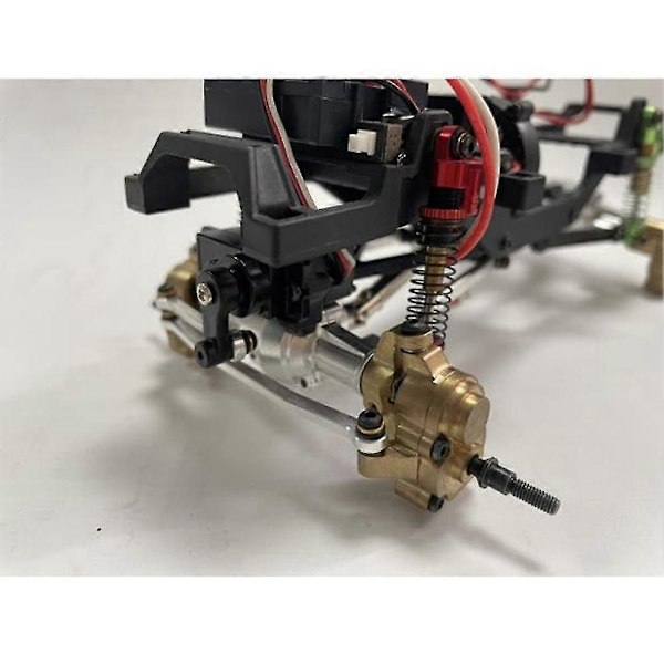 For Fcx24 Messing Front Og Bakre Portalhus Deksel Motvekt Drivaksel 1/24 Rc Crawler Bil Oppgradering
