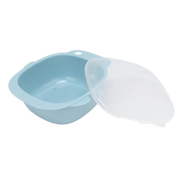 Stor Blå Babyskål med Fleksibelt, Fald-Resistent Design og Sikkert Låg - 400ML Spædbarns Fodringsløsning