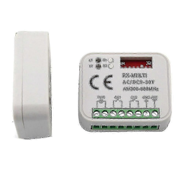 Garajeport Fjernkontroll Mottaker 433 868mhz Rx Multi 300-900mhz Ac/dc 9-30v Mottaker Med Fjernkontroll