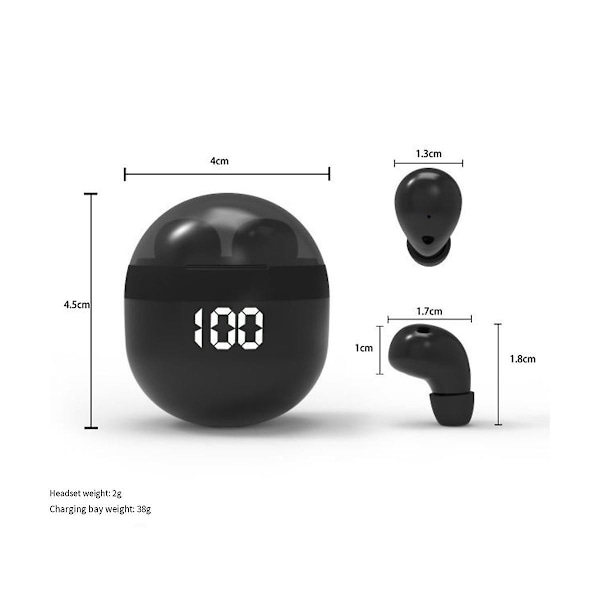 SK18 Superbass Hörlurar TWS Trådlösa Bluetooth-headset med mikrofon Smart Touch Hörlurar Brusreducerande Öronproppar Osynliga