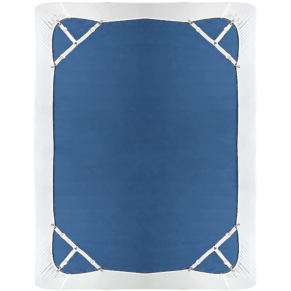 4 stk. (15 cm til 55 cm) Trekantet lakenstrammer, justerbar lakenholder
