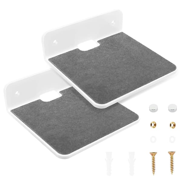 2-pack Väggmonterat högtalarstativ, Akryl Väggmonteringshylla för Bluetooth-högtalare, Webbkamera, Cel