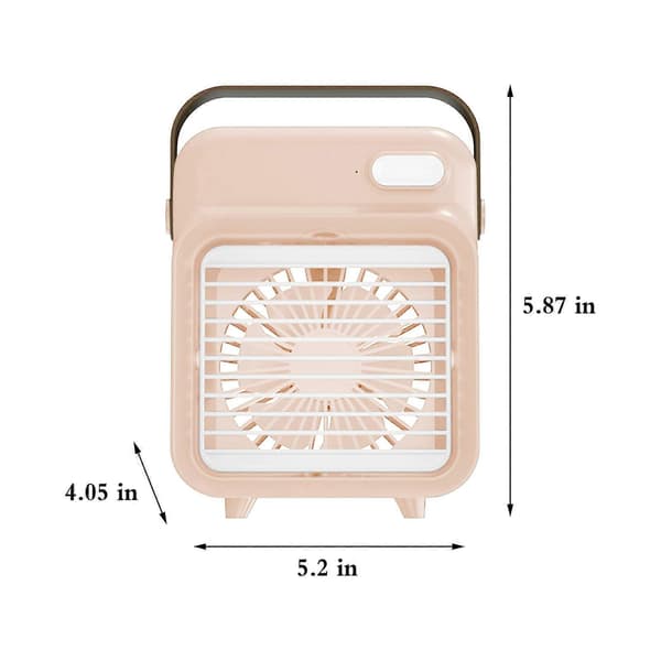 Køleventilator vandkøling lille ventilator lille aircondition ventilator plug-in bordventilator Pink
