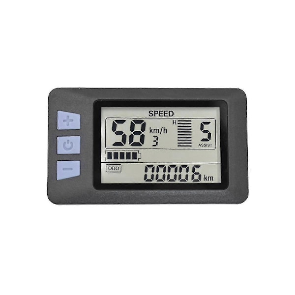 P3H LCD-näyttömittari 24V 36V 48V 60V sähköpyörän mittarinäyttöpaneeli sähköskootterille (6PIN)