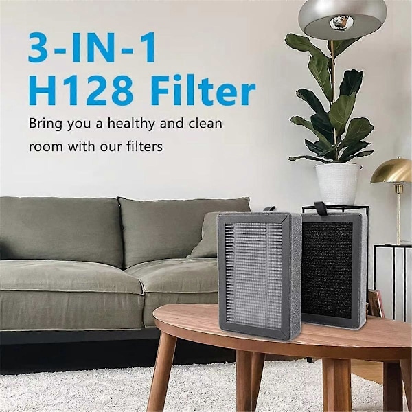 LV-H128 Erstatningsfilter Kompatibelt med LEVOIT LV-H128 Luftrenser, LV-H128 H13 True HEPA Erstatning