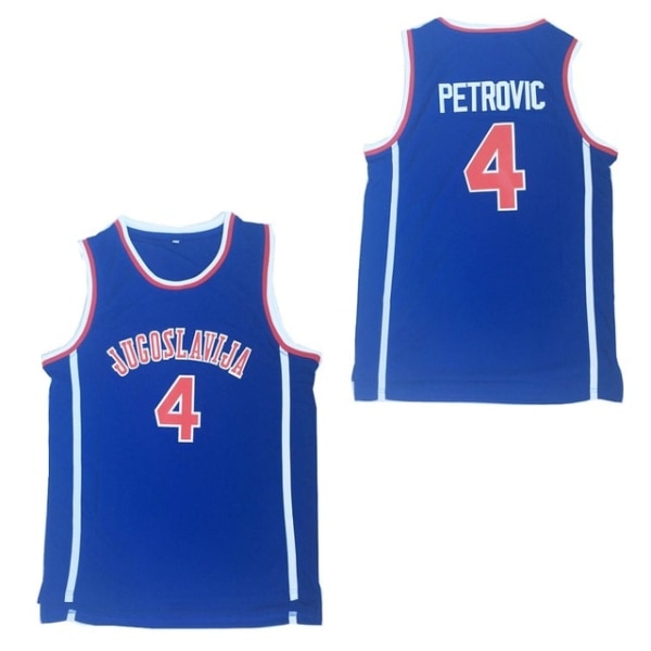 BG baskettröja broderi sömnad PETROVIC#4 tröja blue M