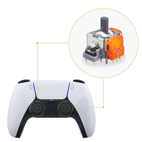 8 kpl PS5-ohjaimen TMR-elektromagneettinen joystick-peliohjain peukalotikku 3D-analogianturin vaihto
