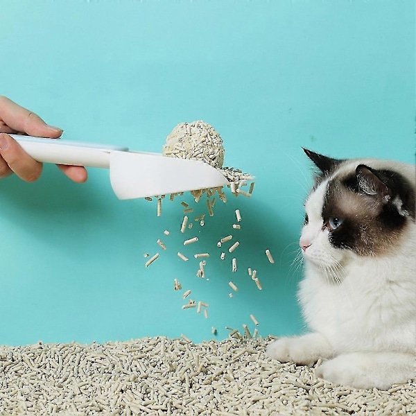 Kattsandsspade plast kattbajsskyffel med bas grön