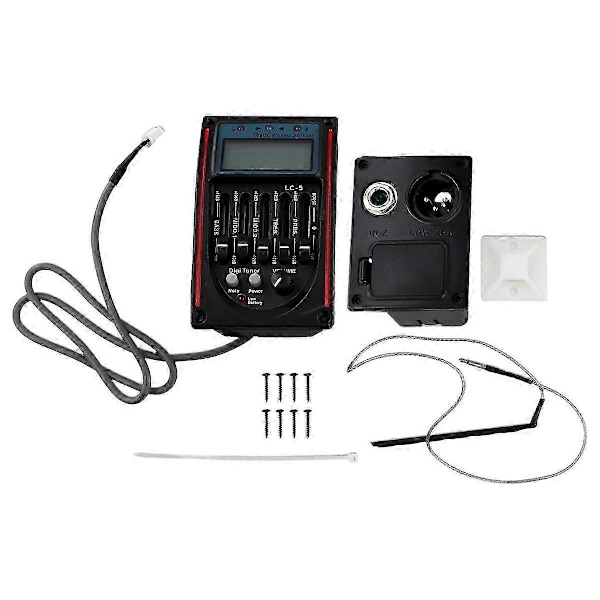 LC-5 5-bands Gitarr Pickup EQ Equalizer Akustisk Gitarr Förförstärkare-FO SAHN