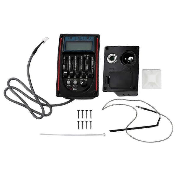LC-5 5-bånds Guitar Pickup EQ Equalizer Akustisk Guitar Preamp-FO SAHN