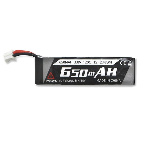 Tre EMAX 1S HV 3.8V 650mAh lithiumbatterier, pH 2.0, egnet til Emax Tinyhawk III PLUS Freestyle Tiny Whoop RC FP.