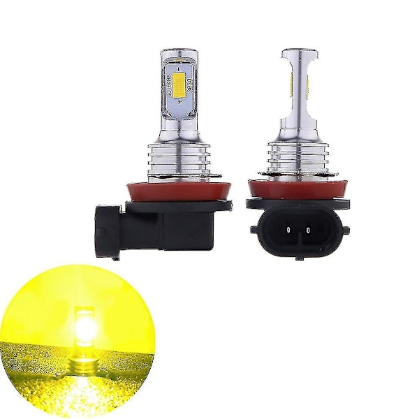 H11 H8 H16 80w 4000lm 3000k Gul Tech LED Tågelygter Pærer Kit