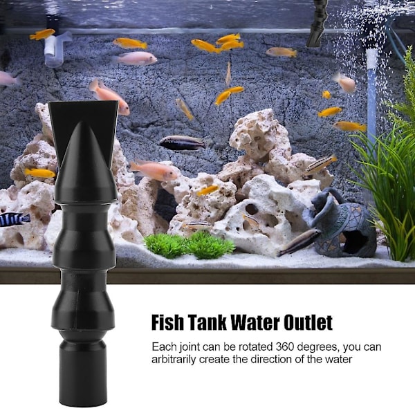 Duck Flat Dyse Fleksibel 360¡ã Akvarium Fisketank Roterende Vannutløpsrør