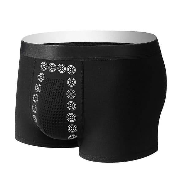 Sommar Eft Underkläder - Eft Energy Field Therapy Herrkalsonger, Magnetterapi Energiska Män Is-silke Boxer Briefs Black L