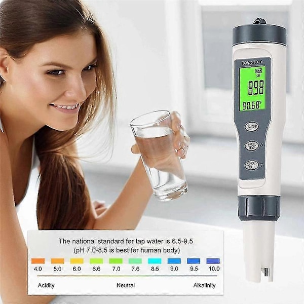 Lämplig för 3 i 1 Digital PH-mätare, TDS/PH/Temp-mätare, Vattentestare för Dricksvatten, Pool, Hydrop-FO SHAN RAN WANG