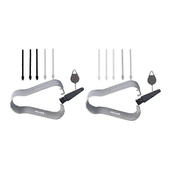 ABCD Touch - S-Pen-spisser for S23 S23 Ultra 5G Stylus Pen Nibs - Svart & Grå/Hvit & Grå
