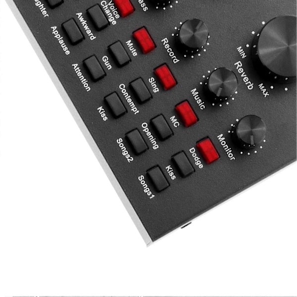 V8 Lydkort Plug Play Lang Levetid Metall 12 Lydeffekter Praktisk Bærbar Live Bluetooth-kompatibelt Lydkort