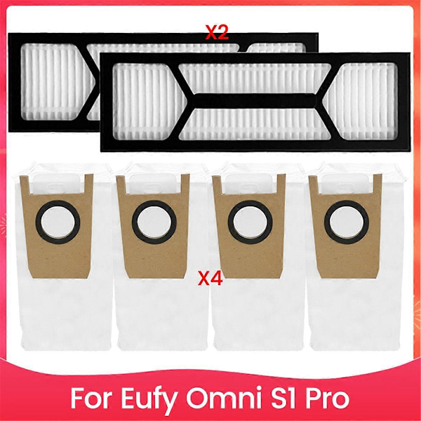 6 KPL Pölynimurin suodatin- ja pölypussisarja Omni S1 Pro -pölynimuriin, varaosat, suodatin, pölypussi
