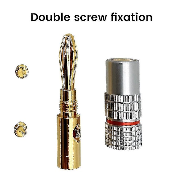 20 st Banankontakter 24k Guldpläterade 4.5mm Bananpluggar För Högtalarpluggar