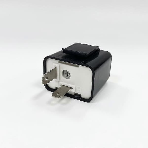 12v 2-benet LED blinkrelæ justerbart indikatorrelæ blinklysrelæ til motorcykel (1 stk., sort)