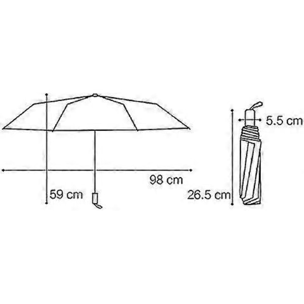 Mini Kompakti Sade- ja Auringonsuoja-Umbrellla UV-Suojalla, Tuulenkestävä, Vedenpitävä, Kevyt, Kannettava Umbrellla Naisille ja Tytöille