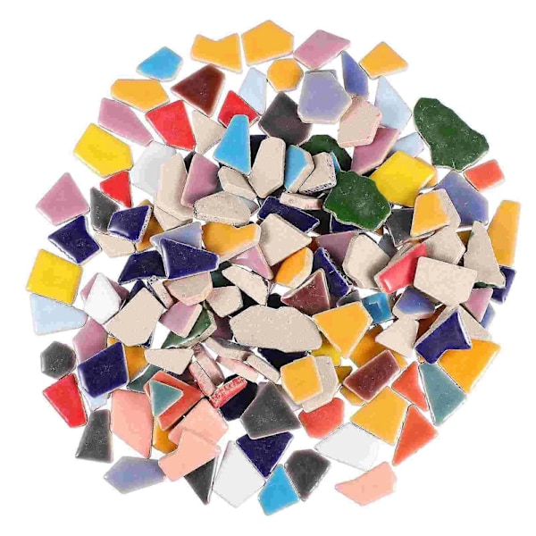 200 G Kontorsbord Dekoration Keramiska Mosaikplattor för Hantverk Oregelbunden Form Blomkruka Partikelsten Glaserad DIY Barn