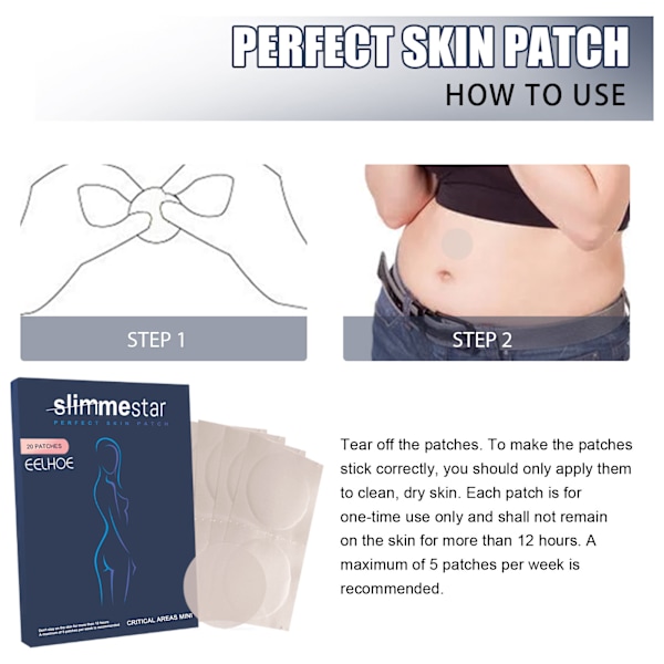 Slimmestar Perfekta Bantningsplåster - Forma din kropp enkelt - 3 förpackningar