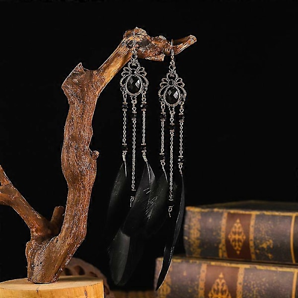 Uudet Boho Pitkät Ketju Höyhenkorvakorut Naisten Korut Trendikäs Vintage Bohemia Naisten Riippuvat Korvakorut