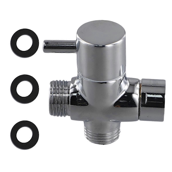 Duscharmomkopplare i mässing, 3-vägs vattenseparator, 20 mm dusch T-adapter för handdusch