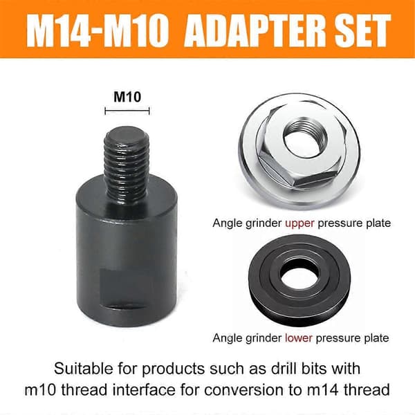 Vinkelsliper M14 til M10 Adapter Gjengekonverteringsadapter