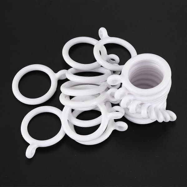 20X Hvide 25 mm Indvendige Plastik Gardinerringe