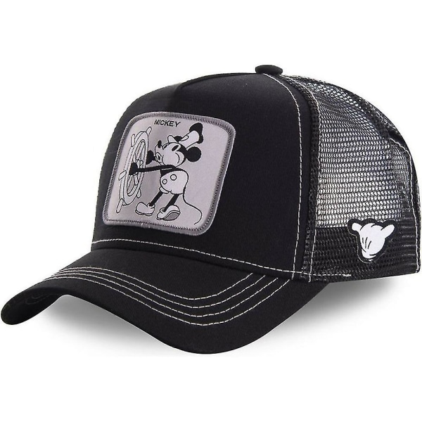 Musse Pigg Baseball Cap Mesh sommarhatt för män Dam bästa julklapp Black 1