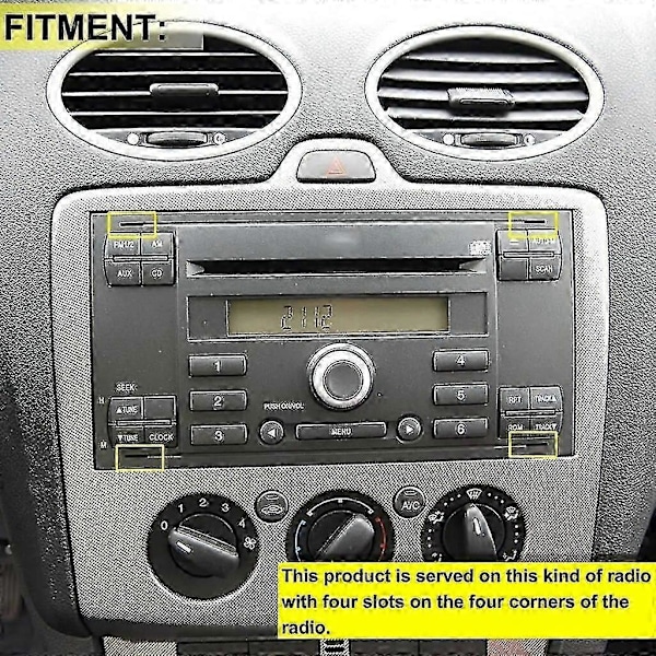 2 Paria Radio CD Stereo Irrotustyökalu Avain Pin Ulostyöntäjä Ford Focus Mondeo C-Max Fiesta Transit Auton Irrotus Asennustyökalut - Hyvä