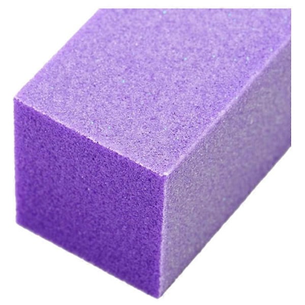10x Polerings Slipe Buffer Blokker Pedikyr Neglekunst Tips Lilla