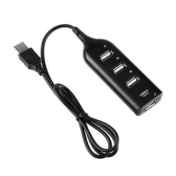 4-portars höghastighets USB 2.0-hubb förlängningssplitteradapter för PC-dator bärbar dator White