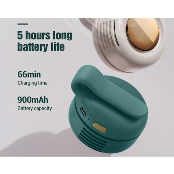 Mini fläkt midjefläkt mini fläkt handhållen USB bladlös fläkt Green