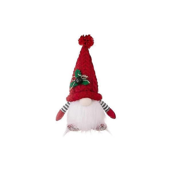 Julgransprydnad Stickad Mössa Belyst Rudolf Docka Ansiktslös Tomte Docka Tillbehör