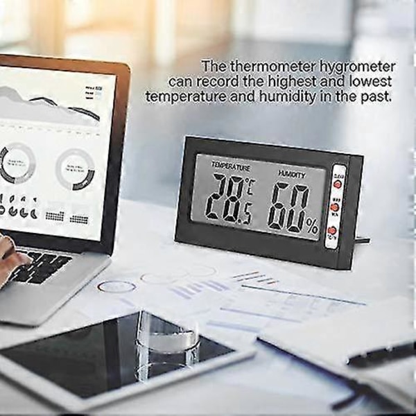 LCD Digital Temperatur Fugtighedsmåler Mini Digitalt Termometer Hygrometer Sensor Mini LCD Hygrometer Til Hjemmekontor Have Drivhus