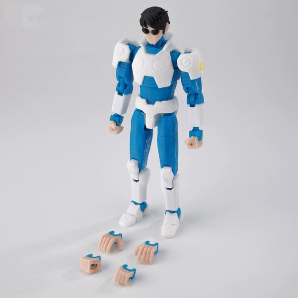 Lucky flerledad dockfigur monteringsleksak 3D-printad docka helkropps stresslindrande artefakt Tech Jacket [Comic]
