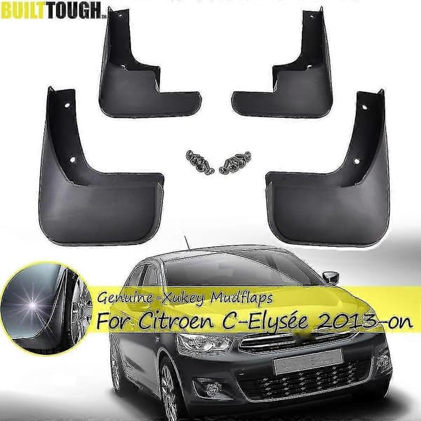 Utsökt Set Stänkskydd för Bil 2013-2017 Citroen C-elysee Citroen Elysee Mudflaps Stänkskydd Mud Flap Mudguards Fender 2014 2015 2016