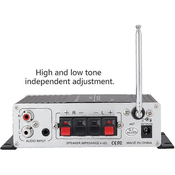 Bluetooth Stereo Forstærker, Bærbar Dual Channel Surround Sound Audio Receiver, Bluetooth Usb/mp3/bil Digital Audio Højttaler