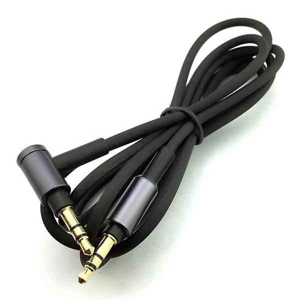 For WH-1000 XM2 XM3 XM4 H900N H800 Hodetelefon 3.5mm Lydkabel, 1.5M/4.9Ft Lang (Svart Uten Mikrofon)