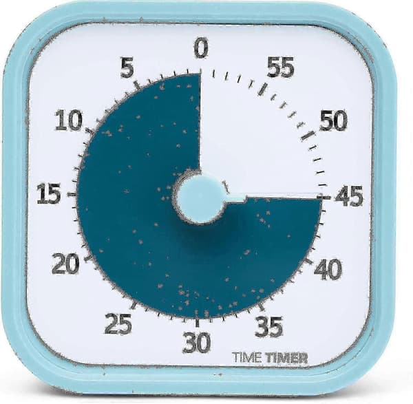 Time Timer Home - 60 Minutters Visuel Timer til Hjemmet - Til Hjemmeskoleforsyninger, Studieværktøj, Timer til Børnebord, Kontorbord og Møder med Si