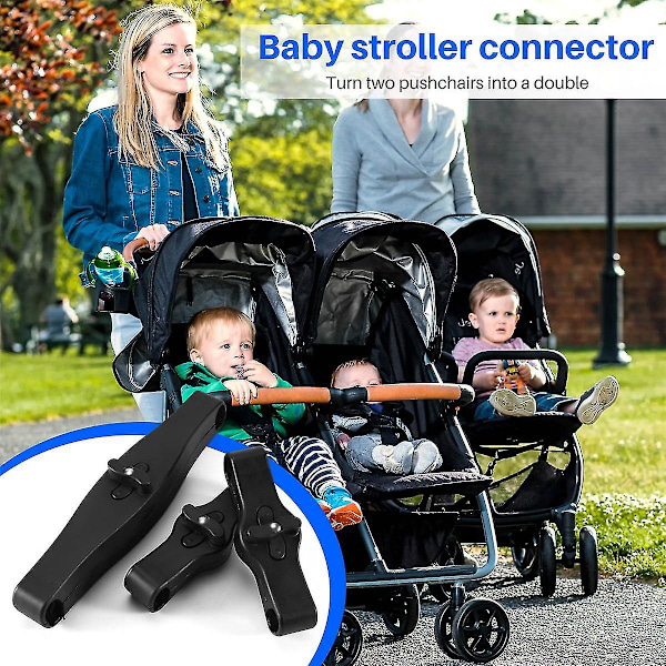 3 st Kopplingsstycken för barnvagnar, adapter för att koppla ihop barnvagnar och göra YOYO till en kombivagn
