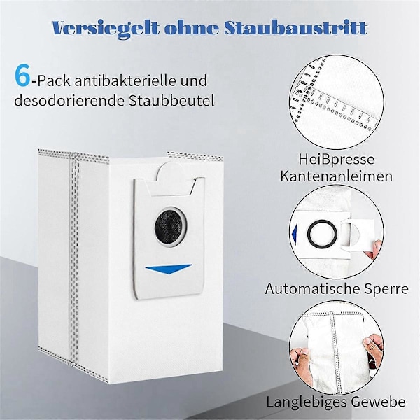 For Ecovacs Deebot N30 Pro OMNI/N30 OMNI Robotstøvsuger, Hovedbørste Sidebørste Hepa-filtre Moppeklut