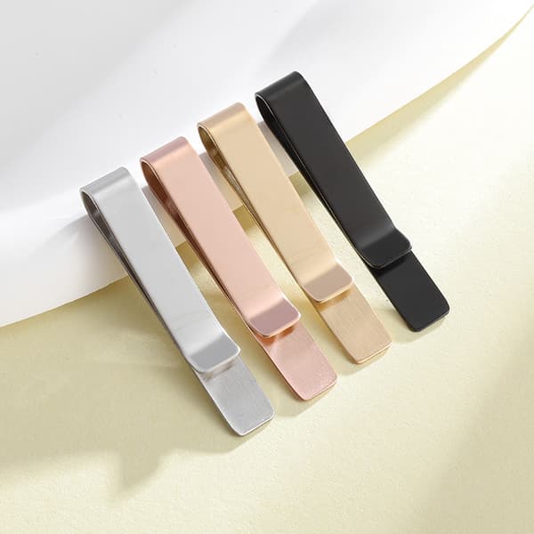 Plånbok 4-pack rostfria stålplånböcker silverplånbok unisexplånbok för sedlar elegant plånbok