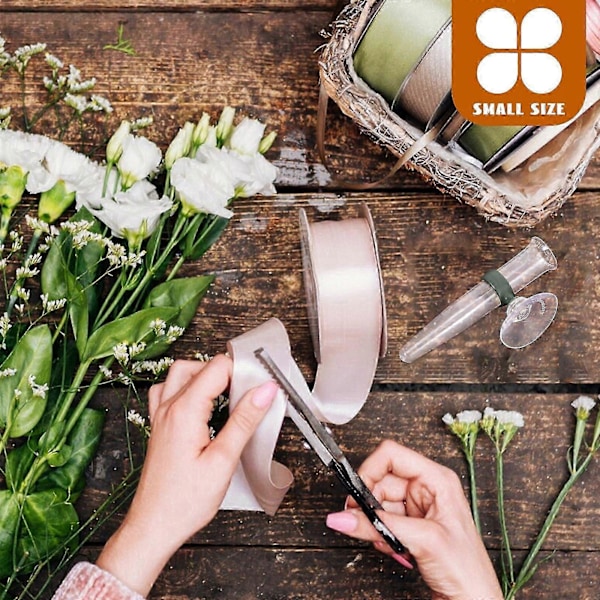 8 st Blomvattenrör med Sugkopp Transparenta Plastblomrör för Färska Blommor Blomsterarrangemang Vas Dekorativa Provrör Vas