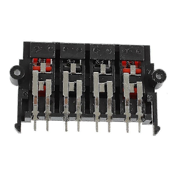 2 kpl 64x40x20mm 8-paikkaisia jousikuormitteisia kaiutinliittimiä