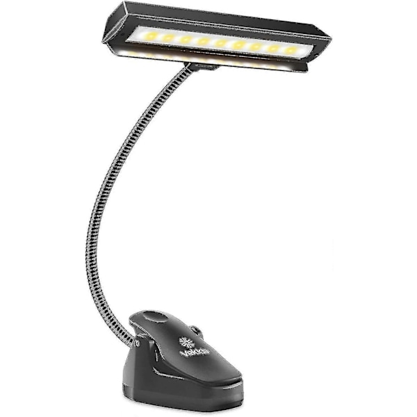 Ammattimuusikon Superkirkas 19 LED Nuottivalo, Klipsikiinnitteinen Orkesteripianovalo, 9 Himmennystasoa Ladattava-Yvan